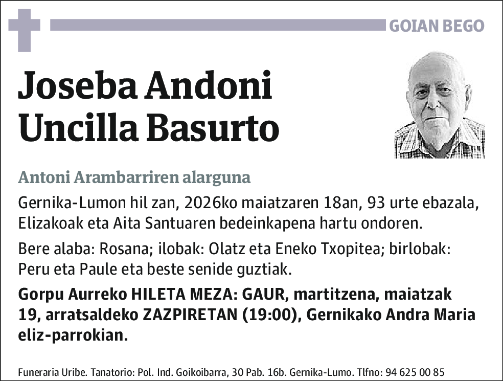 Joseba Andoni Uncilla Basurto