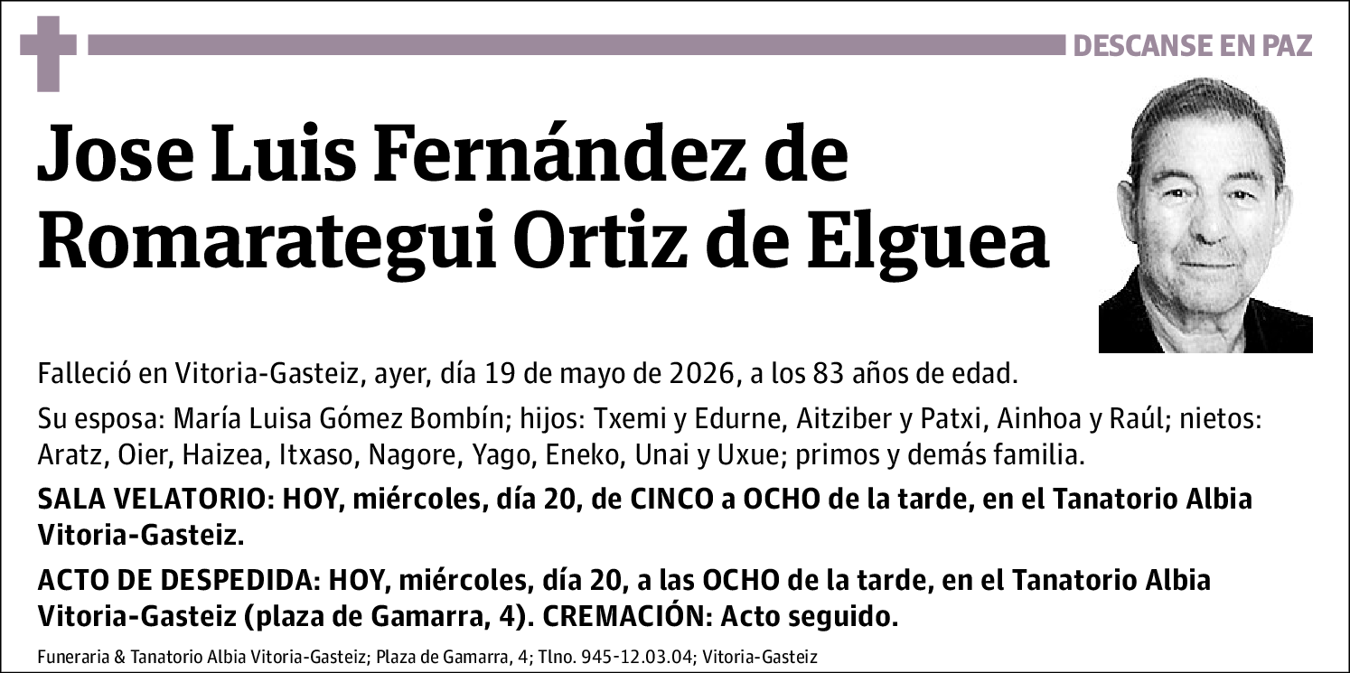 Jose Luis Fernández de Romarategui Ortiz de Elguea