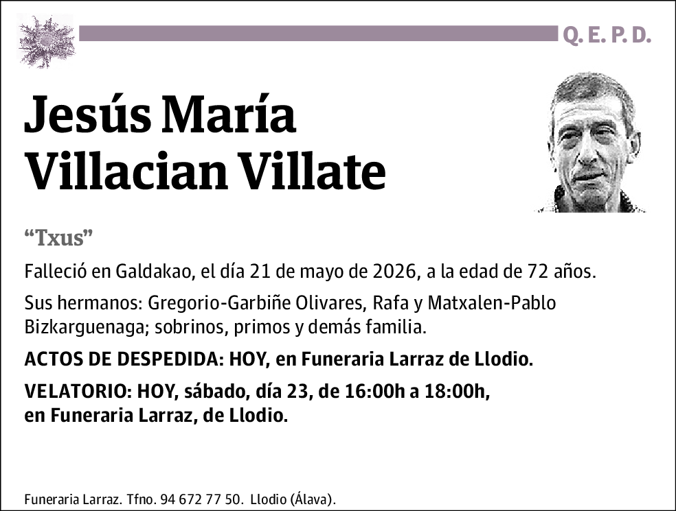Jesús María Villacian Villate