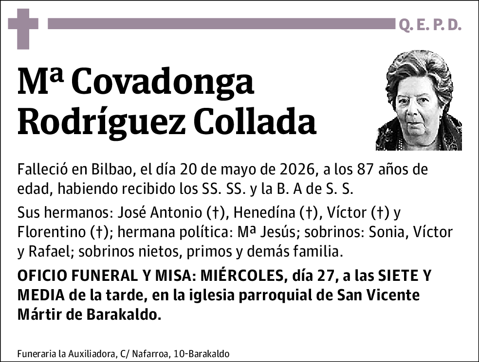 Mª Covadonga Rodríguez Collada