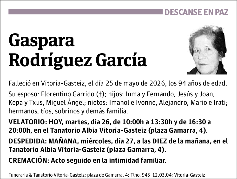 Gaspara Rodríguez García