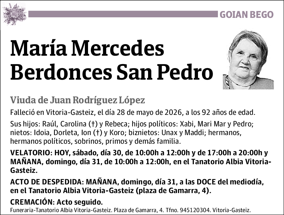 María Mercedes Berdonces San Pedro