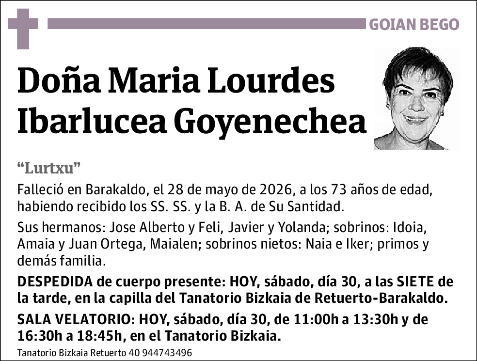 María Lourdes Ibarlucea Goyenechea