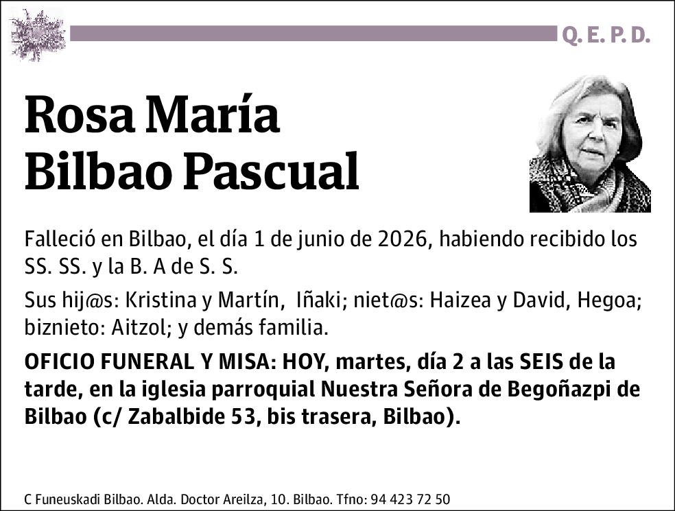 Rosa María Bilbao Pascual