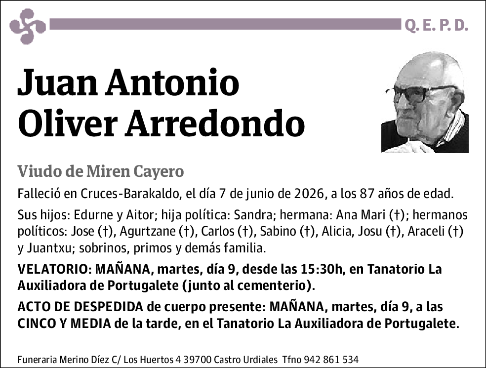 Juan Antonio Oliver Arredondo