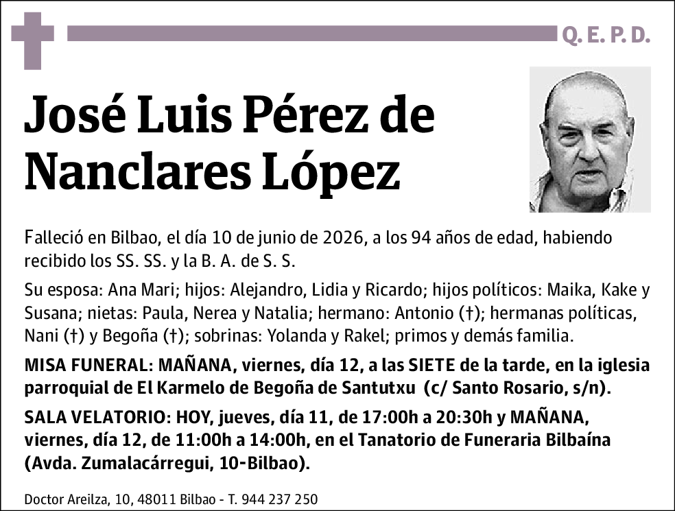 José Luis Pérez de Nanclares López