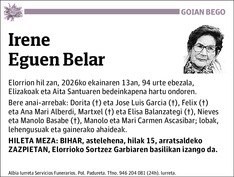 Irene Eguen Belar