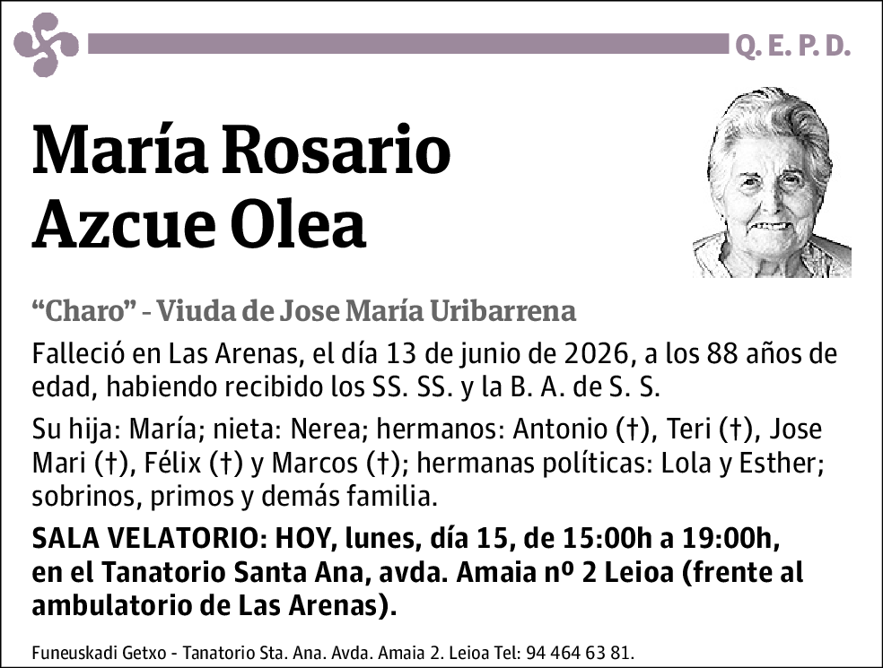 María Rosario Azcue Olea