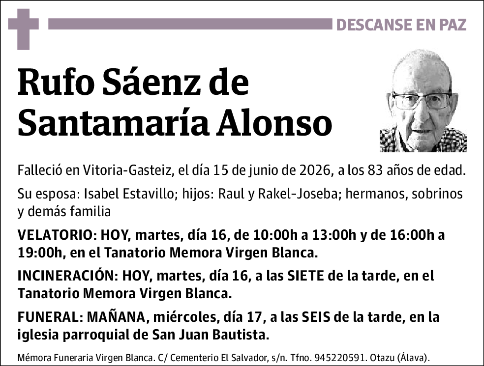 Rufo Sáenz de Santamaría Alonso