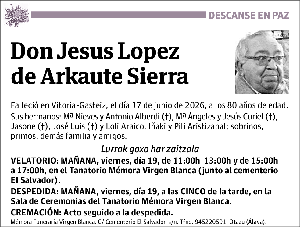 Jesus Lopez de Arkaute Sierra