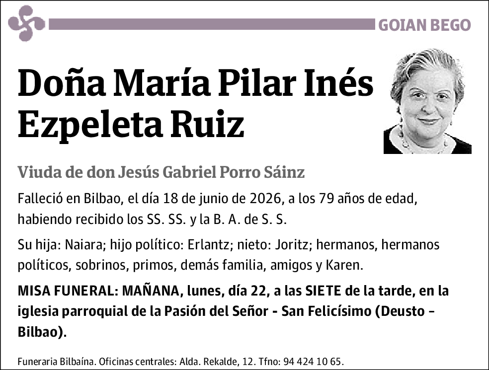María Pilar Inés Ezpeleta Ruiz