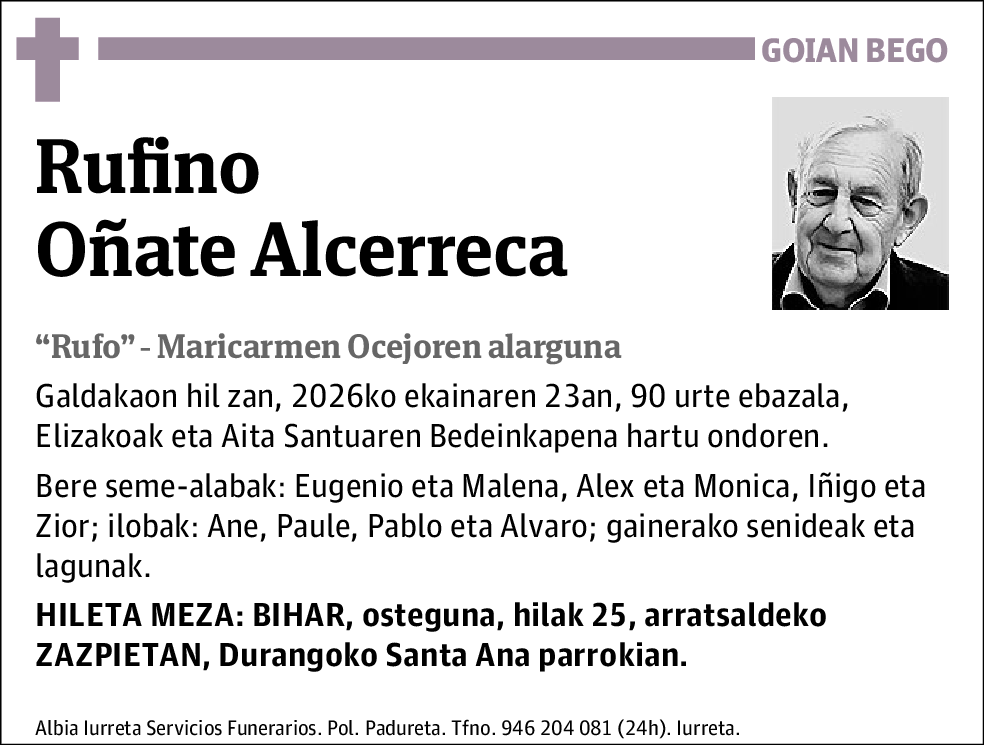 Rufino Oñate Alcerreca