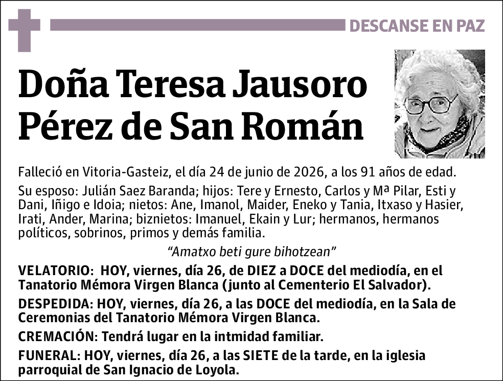 Teresa Jausoro Pérez de San Román