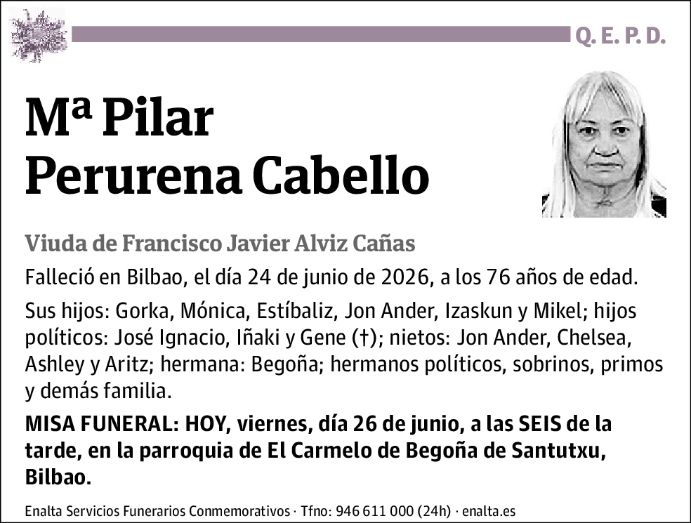 Mª Pilar Perurena Cabello