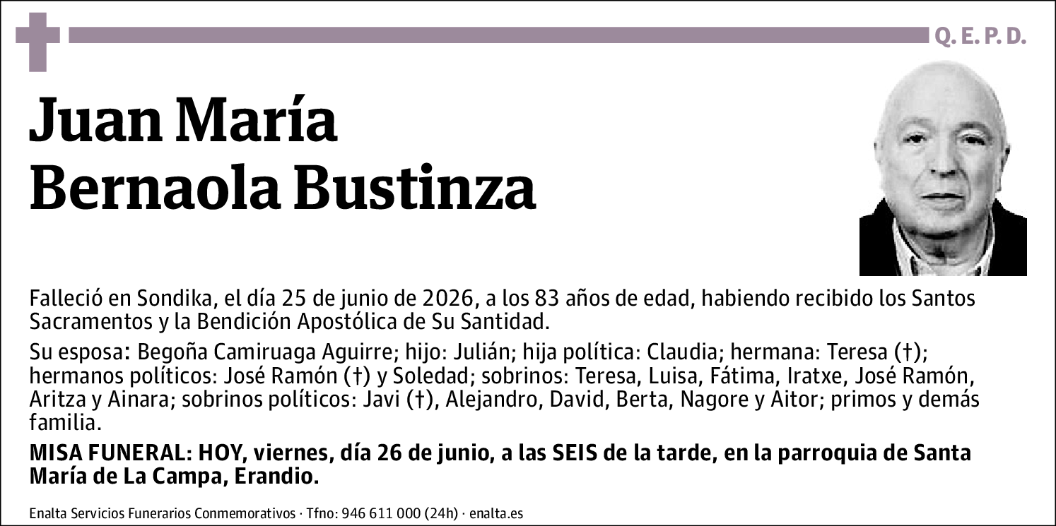 Juan María Bernaola Bustinza