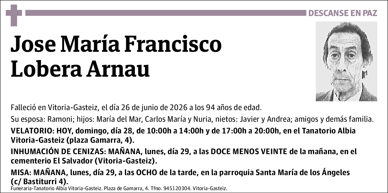 Jose María Francisco Lobera Arnau