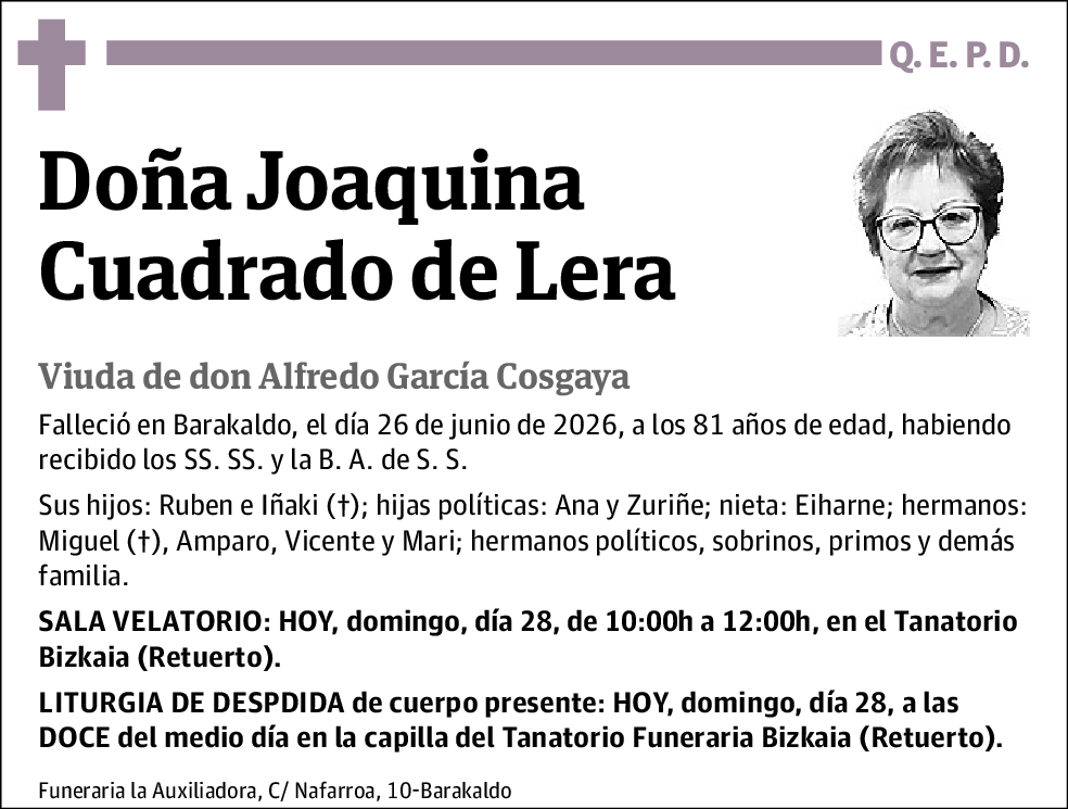 Joaquina Cuadrado de Lera