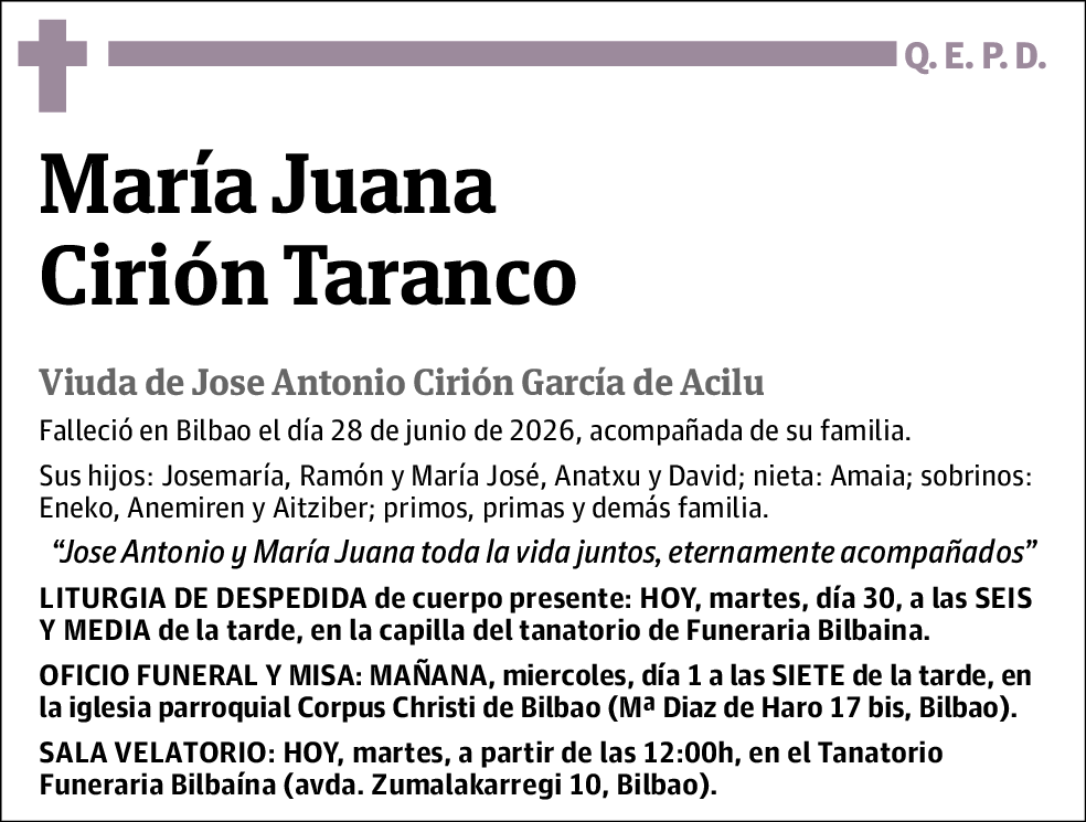 María Juana Cirión Taranco