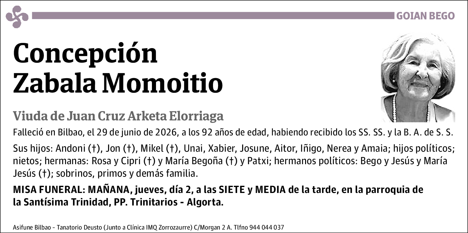 Concepción Zabala Momoitio