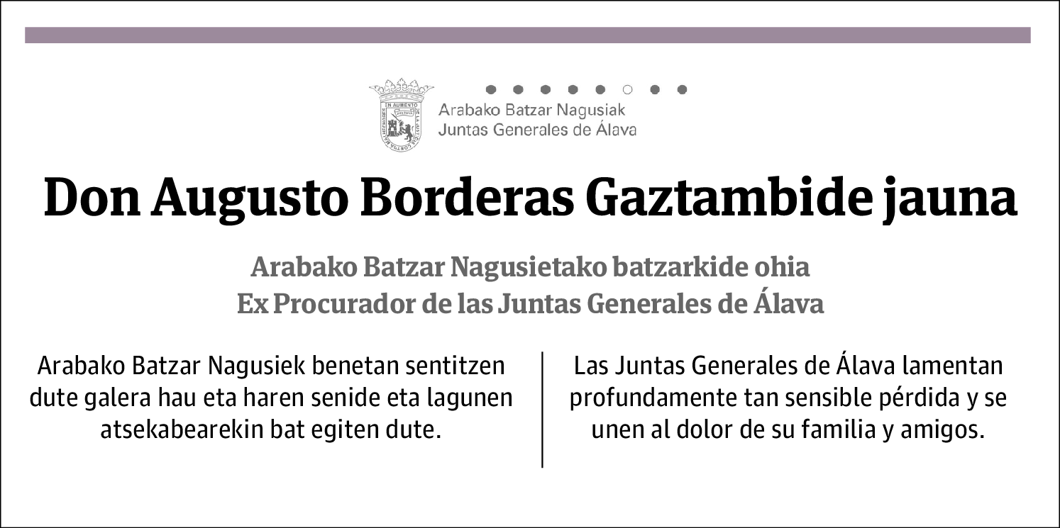 Augusto Borderas Gaztambide (Juntas)