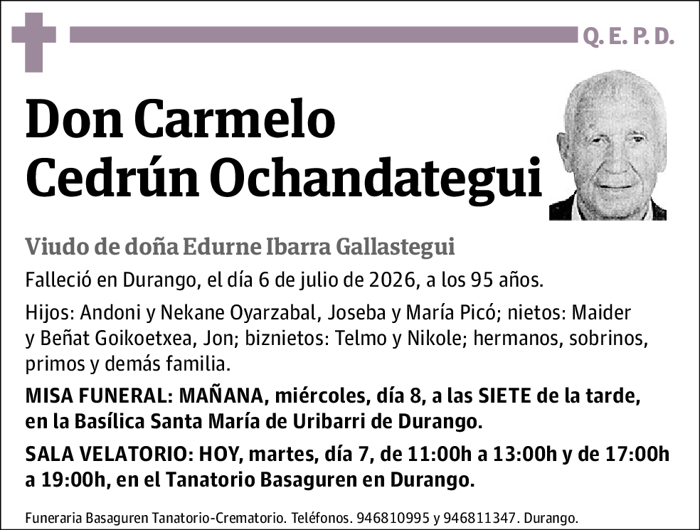 Carmelo Cedrún Ochandategui