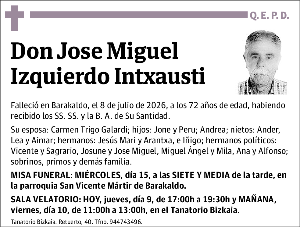 Jose Miguel Izquierdo Intxausti