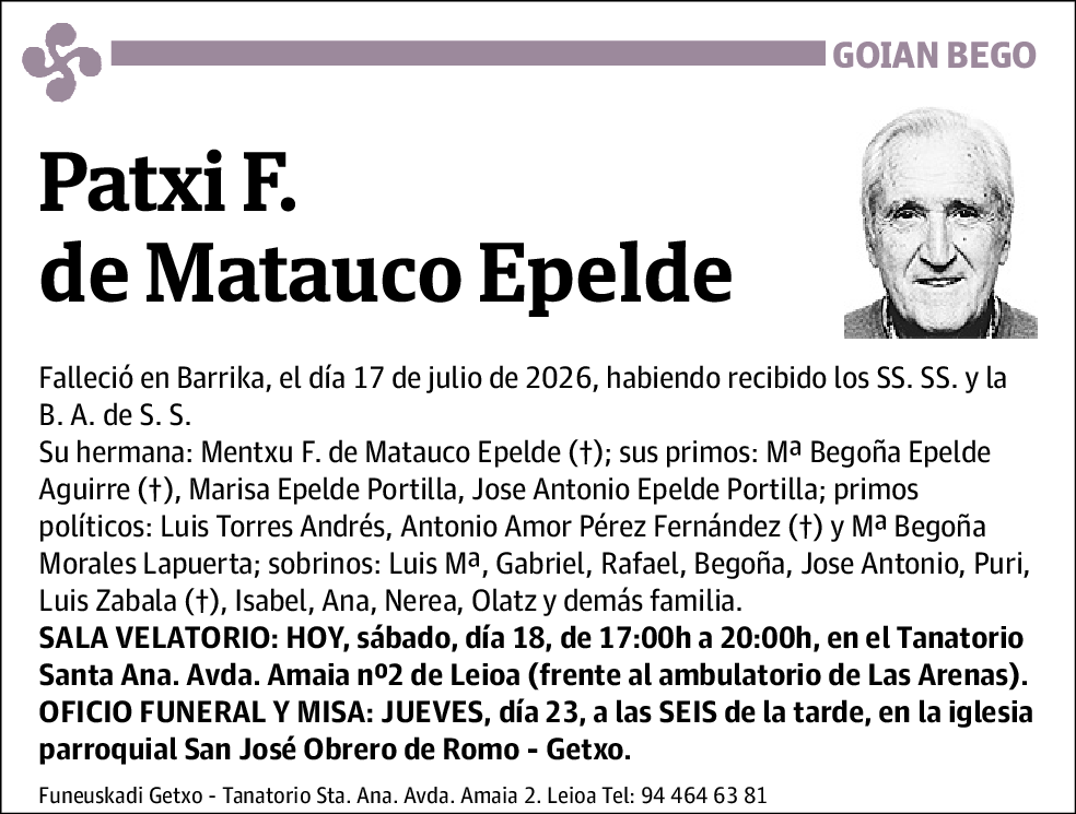 Francisco Fernandez de Matauco Epelde