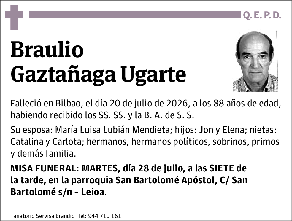Braulio Gaztañaga Ugarte