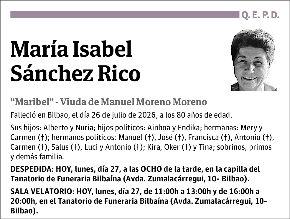 María Isabel Sánchez Rico