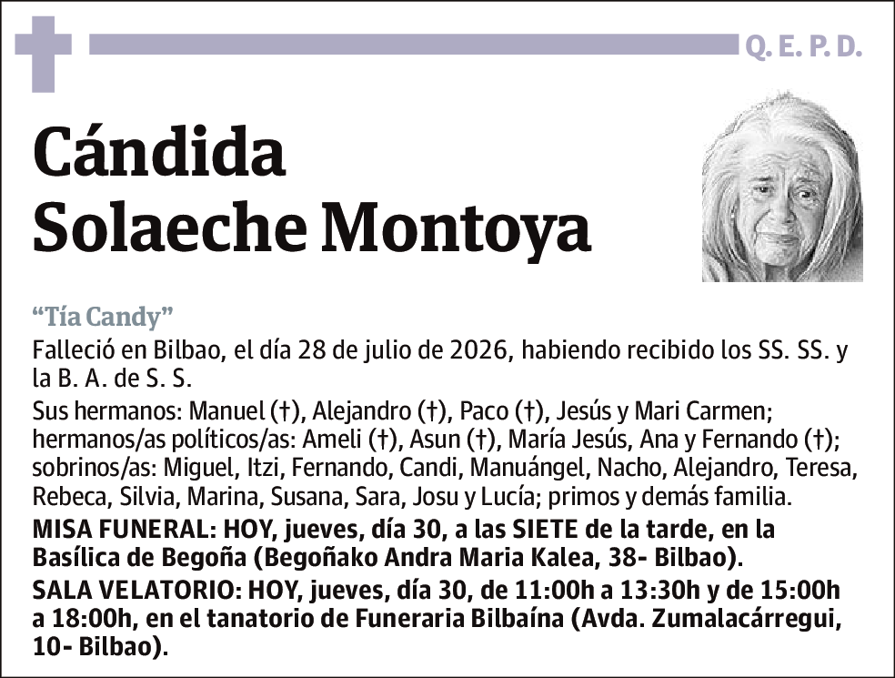 Cándida Solaeche Montoya