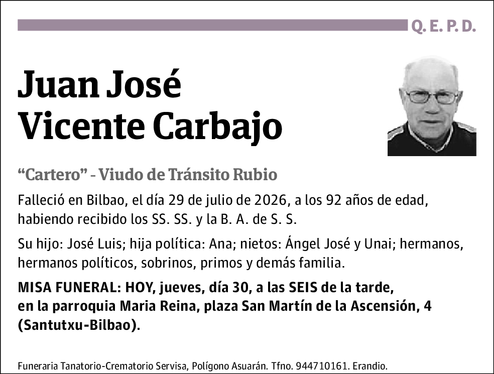 Juan José Vicente Carbajo