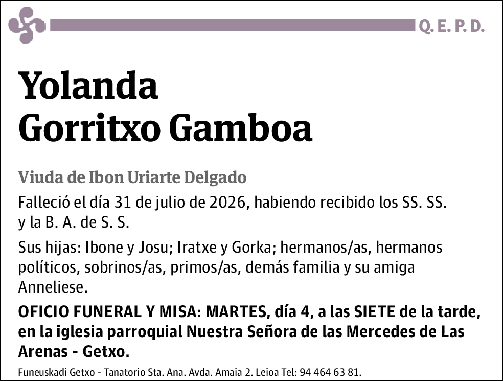 Yolanda Gorritxo Gamboa