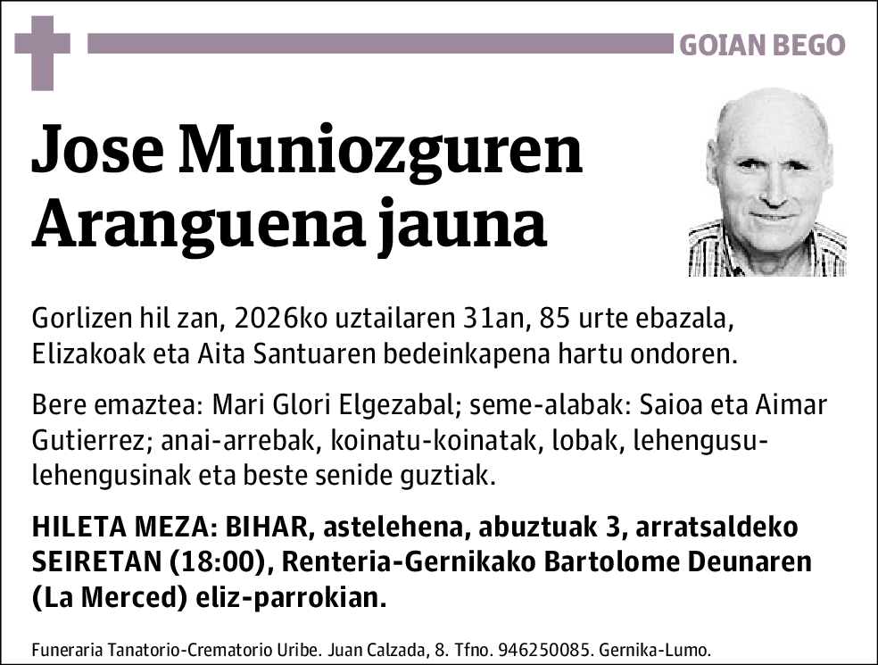 Jose Muniozguren Aranguena