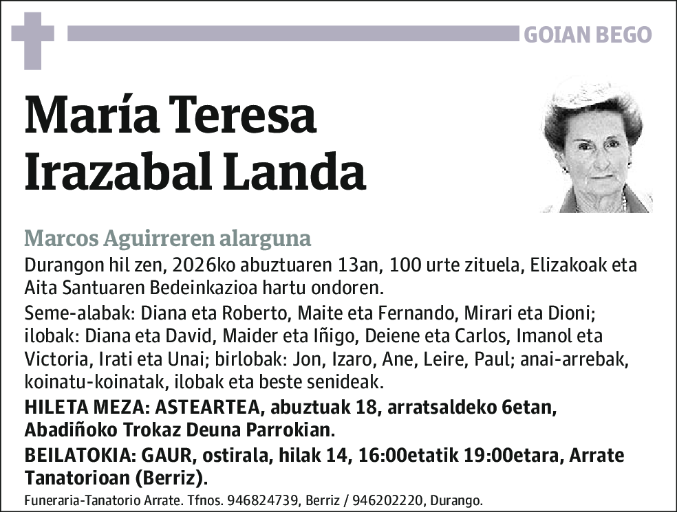 María Teresa Irazabal Landa