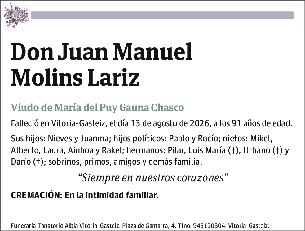 Juan Manuel Molins Lariz