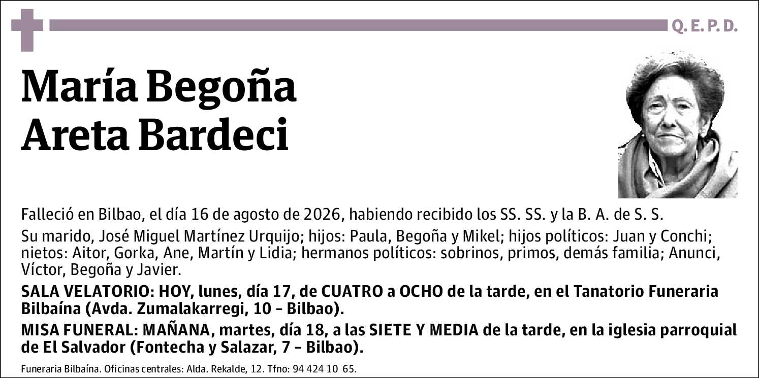 María Begoña Areta Bardeci