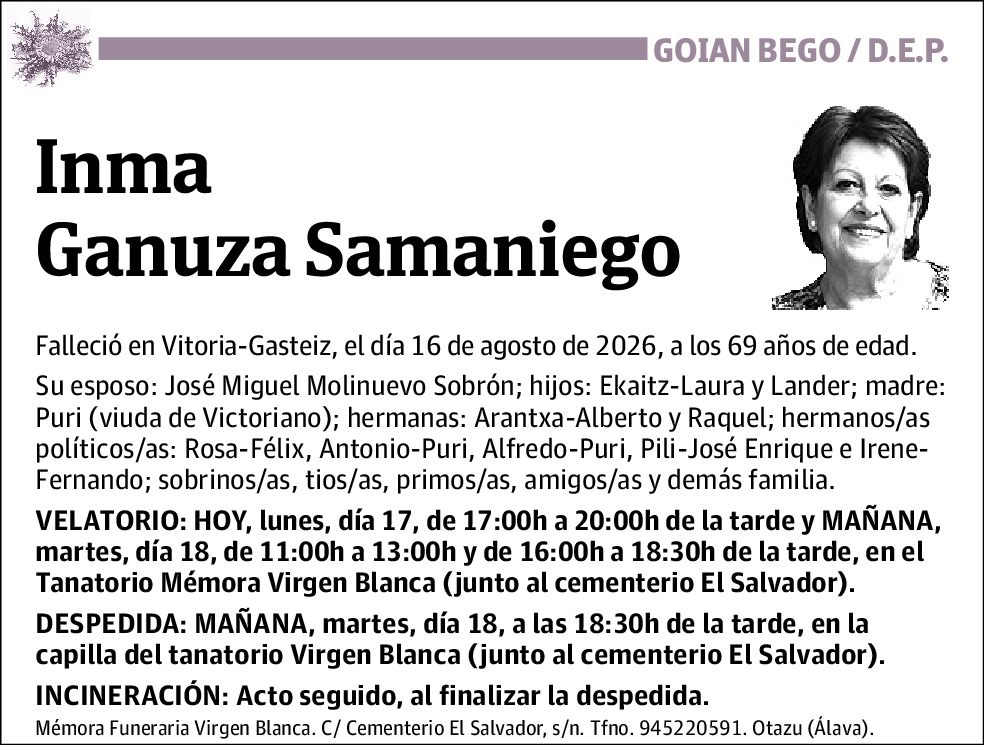 Inma Ganuza Samaniego