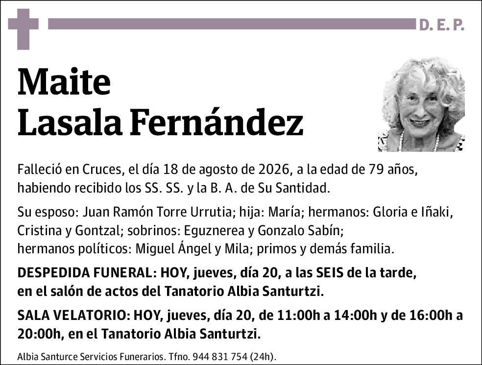 María Teresa Lasala Fenández