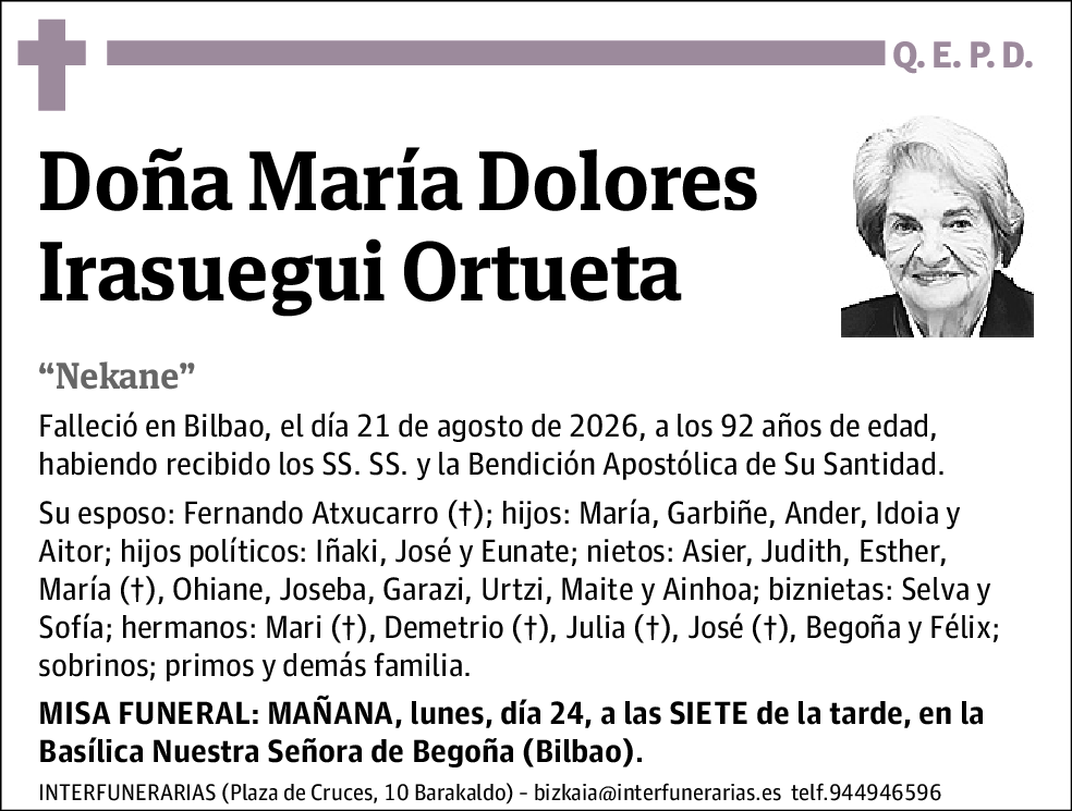María Dolores Irasuegui Ortueta