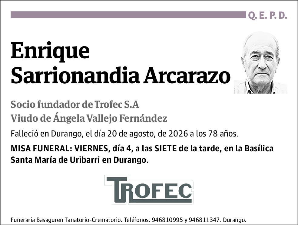 Enrique Sarrionandia Arcarazo