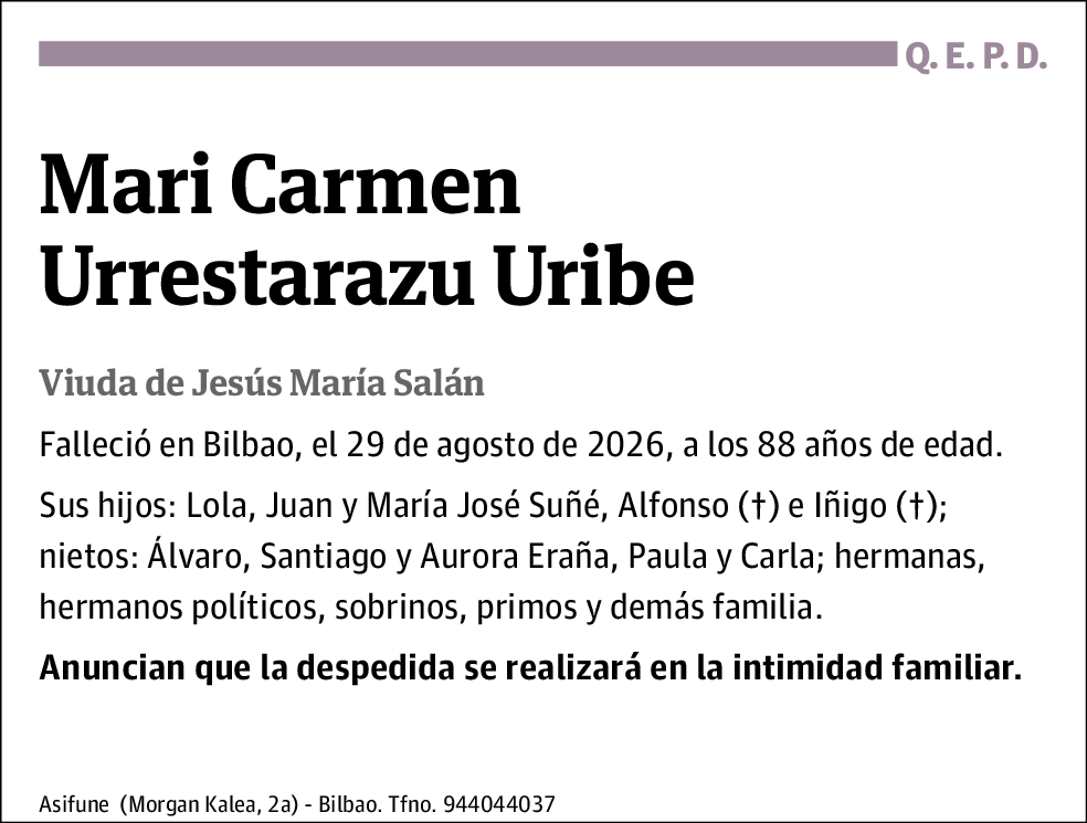 Mari Carmen Urrestarazu Uribe