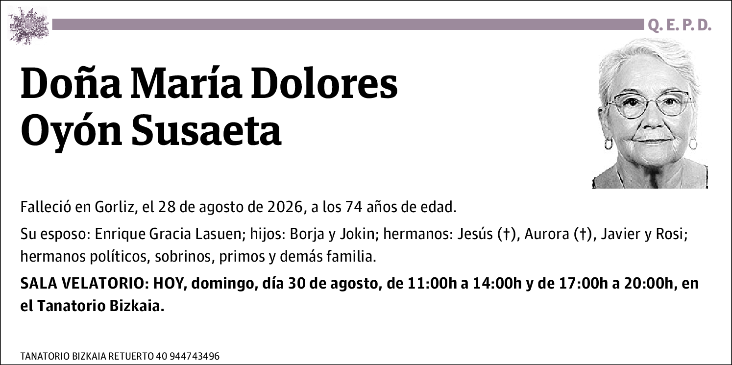 María Dolores Oyón Susaeta