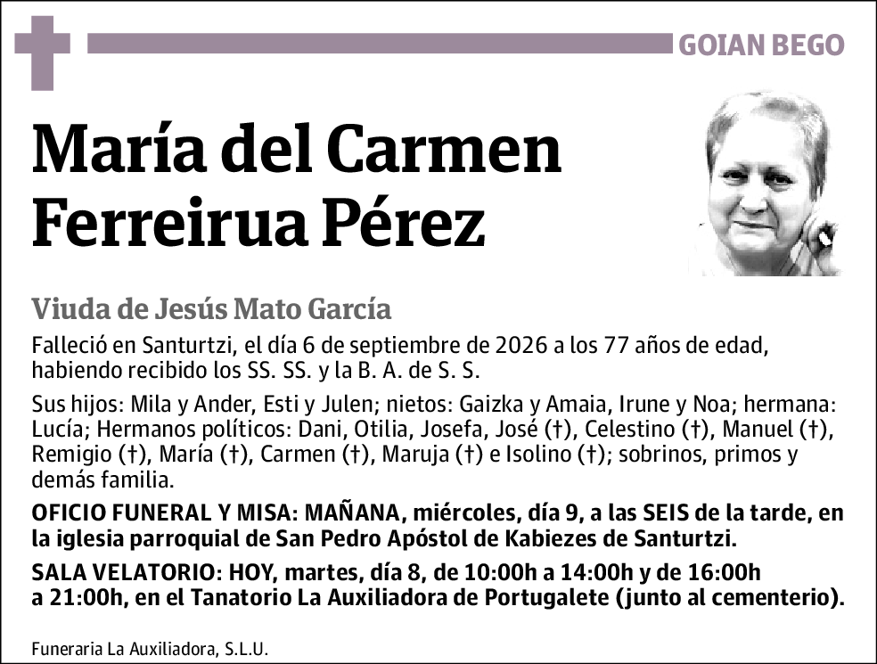 María del Carmen Ferreirua Pérez