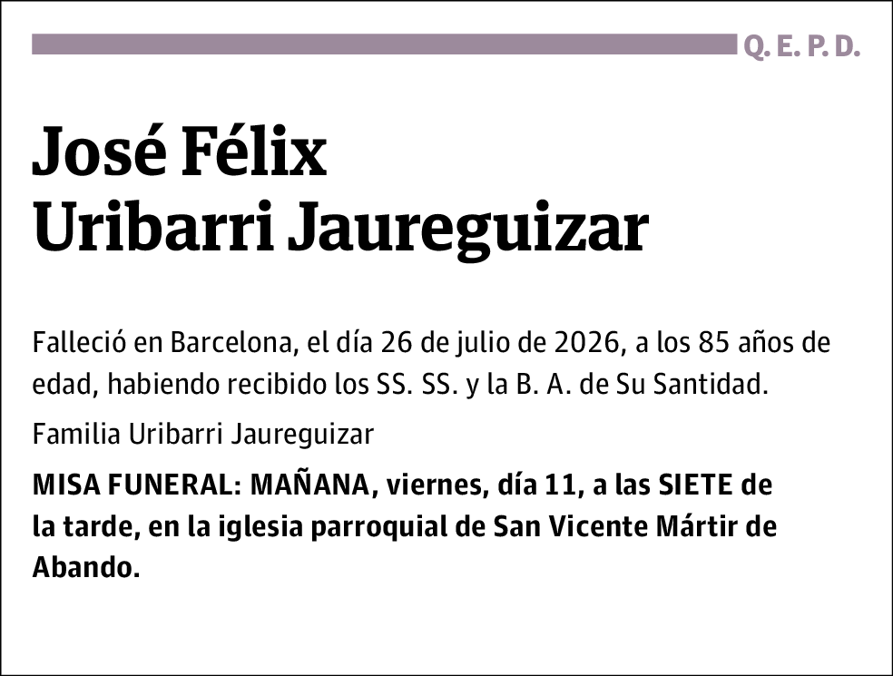 Jose Felix Uribarri Jaureguizar