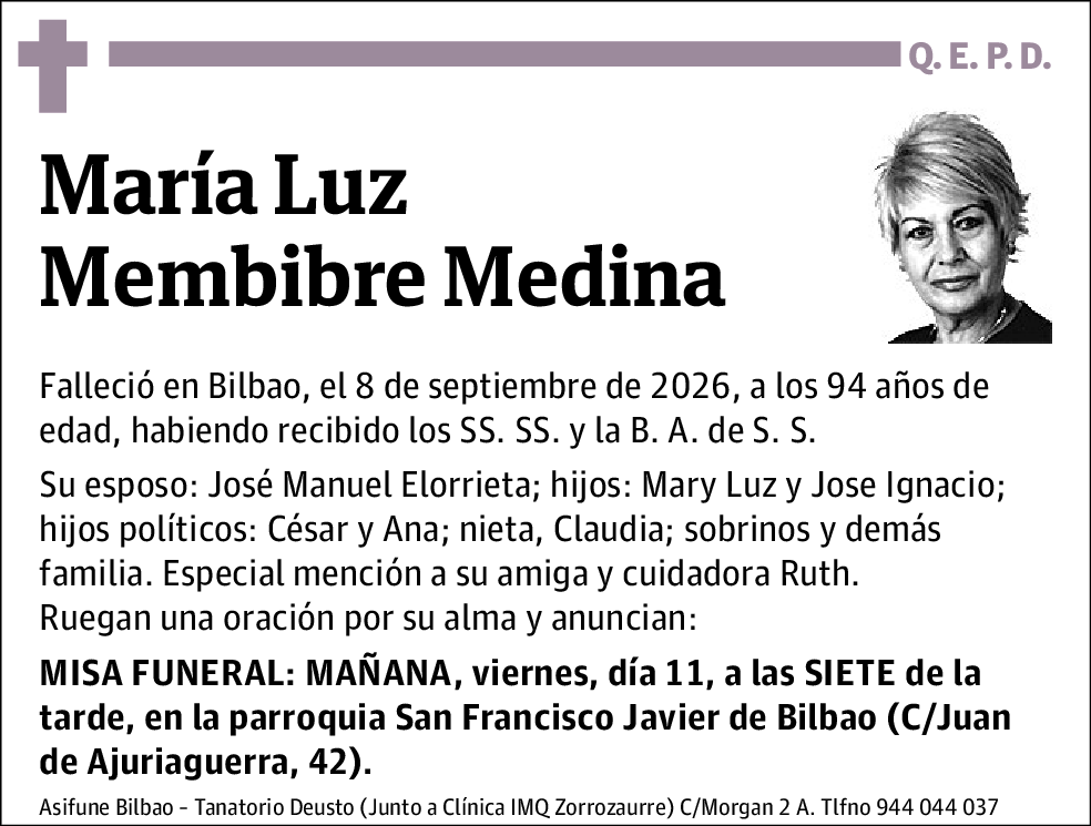 María Luz Membibre Medina