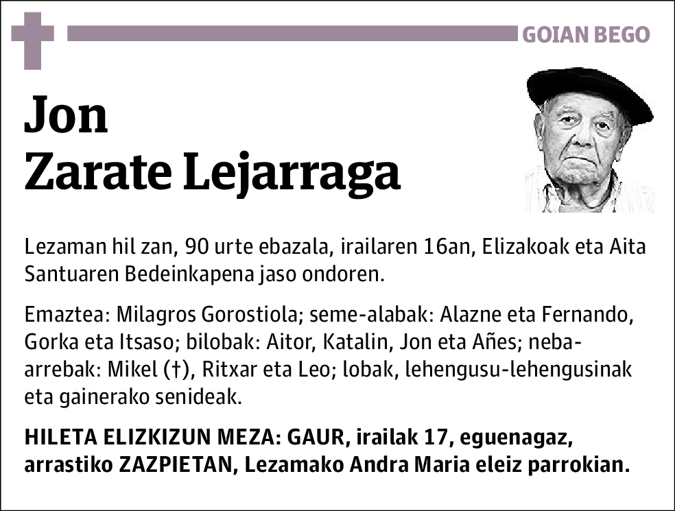 Jon Zarate Lejarraga
