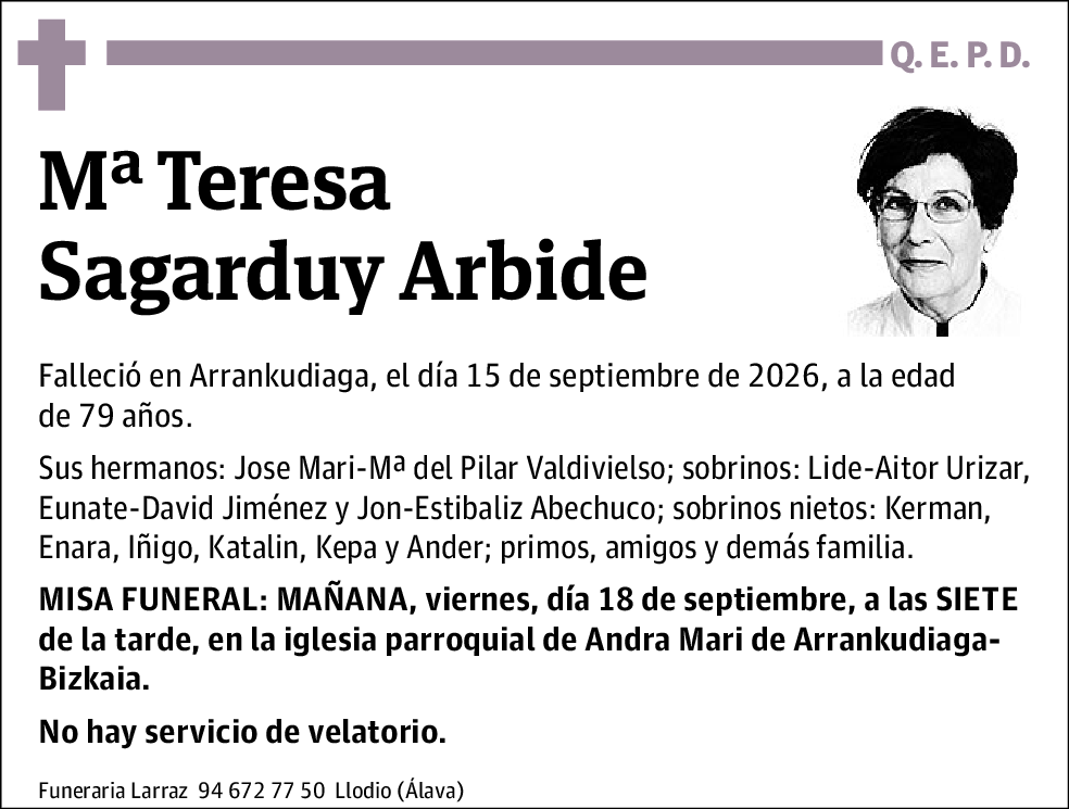 Mª Teresa Sagarduy Arbide