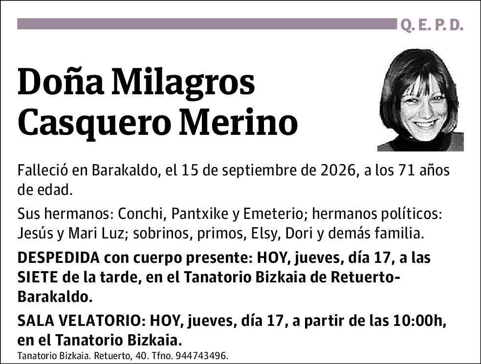 Milagros Casquero Merino
