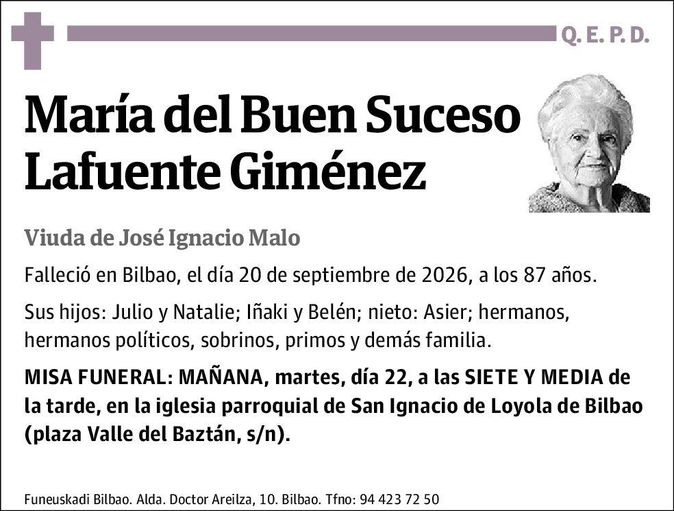 María del Buen Suceso Lafuente Giménez