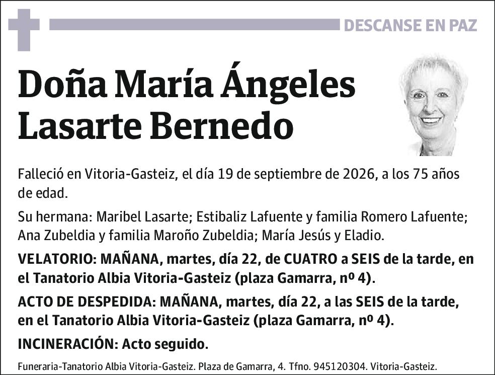 María Ángeles Lasarte Bernedo